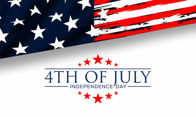 happy 4th of July independence day  , vektor background, poster, banner, flyer, template	
