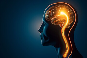 Artistic representation of AI brain with neon lights, showcasing advanced technology, artificial intelligence, and innovation in a high tech setting