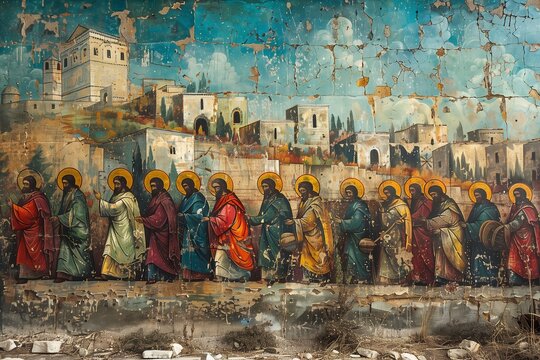 Parable of Tax Collector & Pharisee Icon at Salva Monastery, Romania