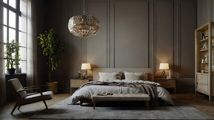 Bedroom Interior Decoration with Photo Frame