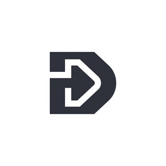 D logo, letter d, initial d logo design