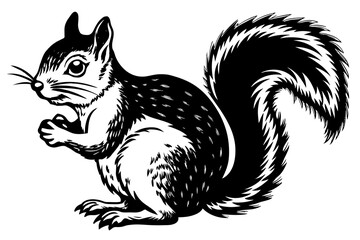 squirrel silhouette  vector illustration