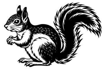 squirrel silhouette  vector illustration