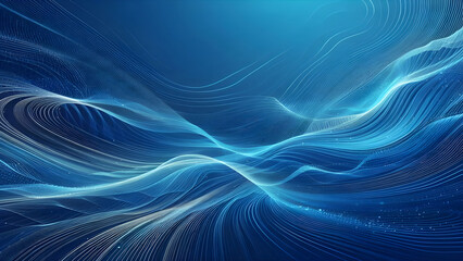 Abstract background a blue wavy lines in a blue background