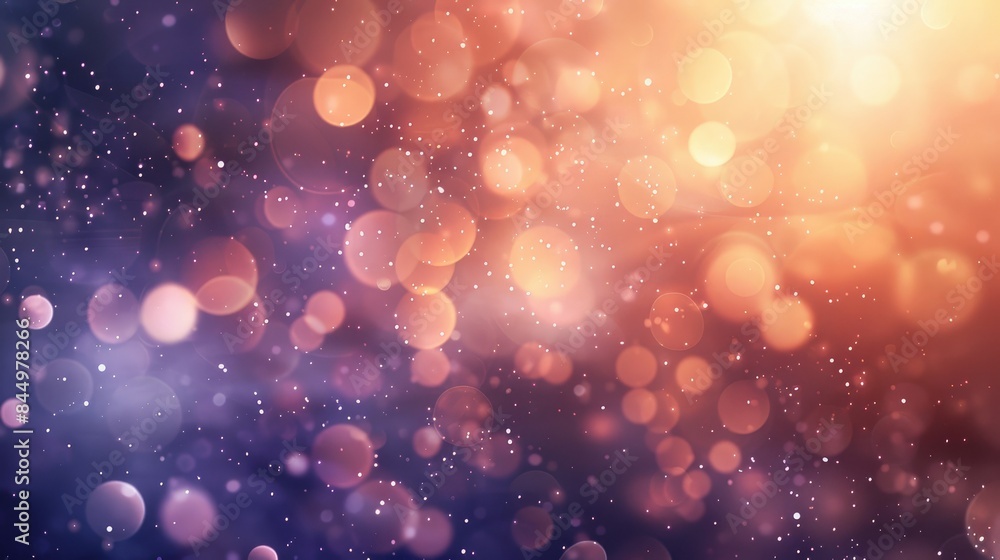Poster authentic lens flare and dust particles with glittering lights background in defocused style