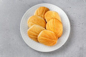 Traditional Delicious Turkish dessert; flour cookie ( un kurabiyesi - Yaprak kurabiye )