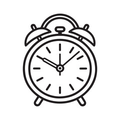 Minutes Analog Clock Icon white background.