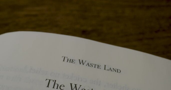 1922 Poem Macro Text Tilt Down