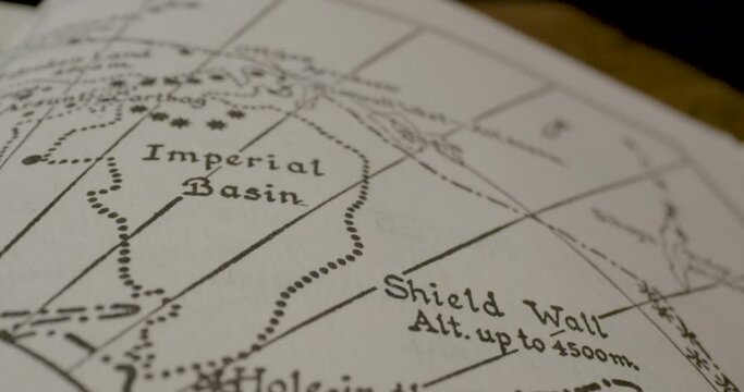 1965 Novel Macro Map Tilt Down To Shield Wall