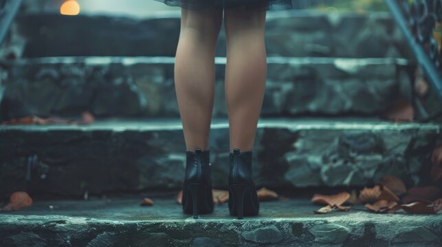 Attractive young woman s legs