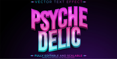 Psychedelic trippy text effect, editable mushroom text style