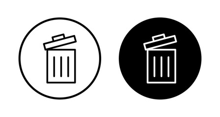 Trash icon vector isolated on white background. trash can icon. Delete icon vector