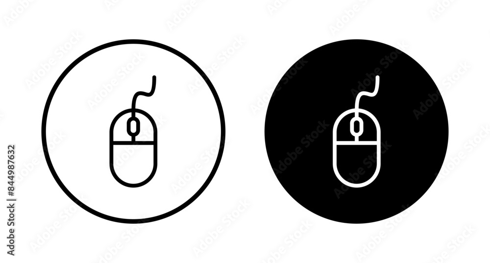 Aufkleber computer mouse icon vector isolated on white background. computer mouse vector icon