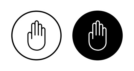Obraz premium Hand icon vector isolated on white background. Hand gesture. hand stop