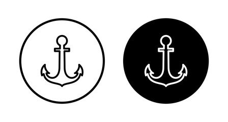 Anchor icon vector isolated on white background.Anchor symbol logo. Anchor marine icon.