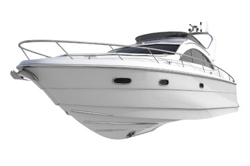 Explore Modern Boat on Water. Maritime Transportation concept