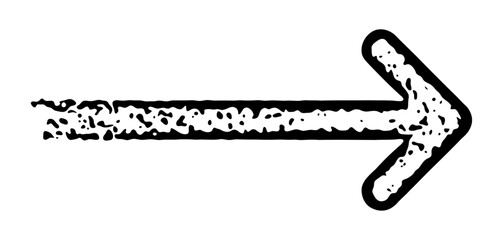 Grunge Style Right Arrow Icon