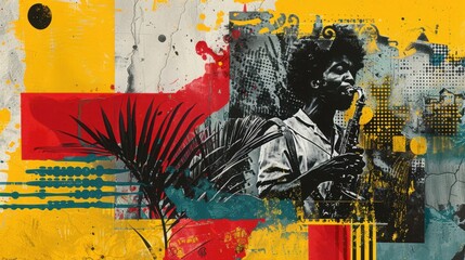 Fototapeta premium Afro-Brazilian Culture of Salvador Art Collage
