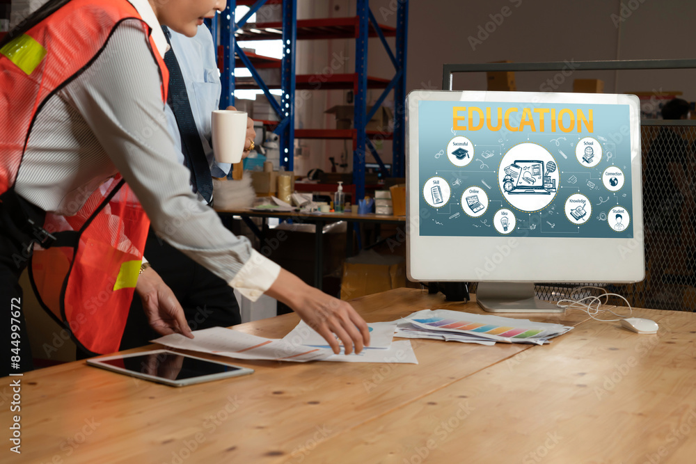 Poster e-learning website with sofware for student to study online on the internet network snugly