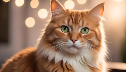 Portrait of a cat with eyes