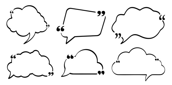 Minimalistic Speech Bubbles with Quotation Marks