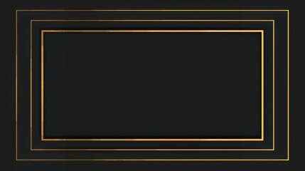 It has a simple, elegant black background with a single bright yellow rectangular frame in the middle. simple design Creates a dramatic contrast against the deep black backdrop.