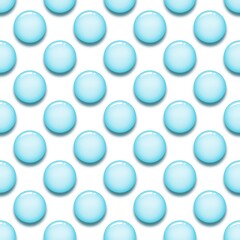The photo shows a seamless pattern of blue water drops on a white background.