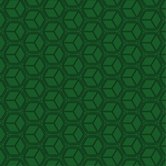 Seamless geometric pattern with cubes green color futuristic concept minimalist