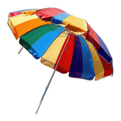 Colorful beach umbrella theme summer and isolated on a white background-PNG
