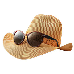 Sun hat with sunglasses-PNG