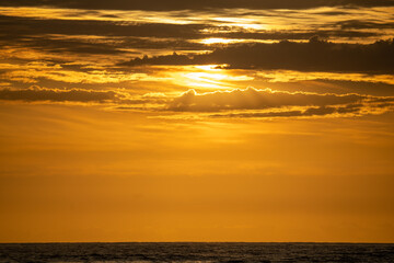 Sunrise at the beach on a summers morning
