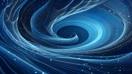 Abstract background a blue wavy lines in a blue background
