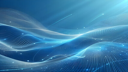 Abstract background a blue wavy lines in a blue background