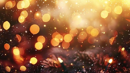 Fototapeta premium Festive holiday backdrop with sparkling lights enchanting bokeh View portfolio for more