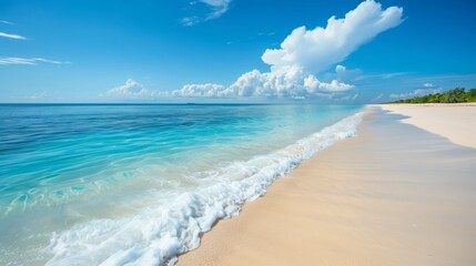 Obraz premium Beach with white sand and blue sea
