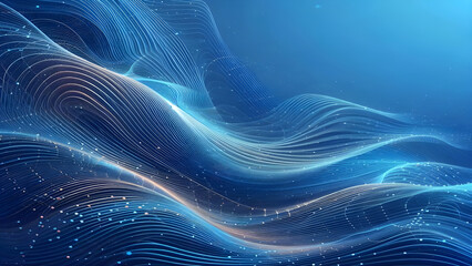 Abstract background a blue wavy lines in a blue background