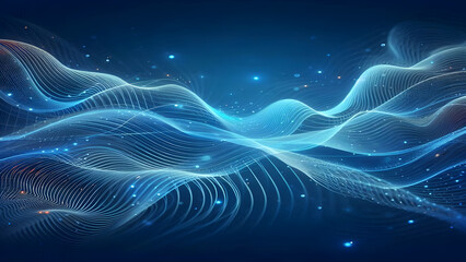 Abstract background a blue wavy lines in a blue background