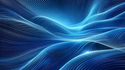 Abstract background a blue wavy lines in a blue background