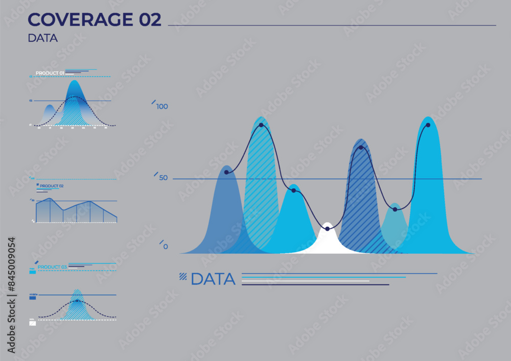 Poster poster process data charts in color. vector elements charts.