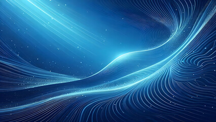 Abstract background a blue wavy lines in a blue background