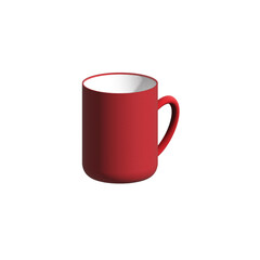 cup mockup in red and white color