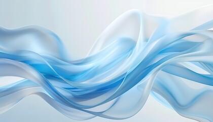 Abstract liquid gradient flowing shape dynamic wave light blue modern background