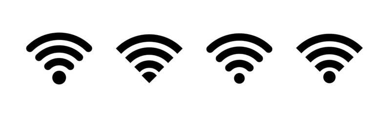 Wifi icon set. signal vector icon. Wireless  icon vector