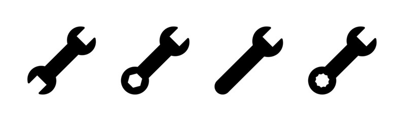 Wrench icon set. repair icon vector. tools icon vector