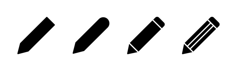 Pencil icon set. pen symbol. edit icon vector