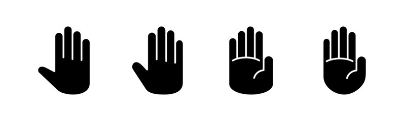 Obraz premium Hand icon set. hand vector icon, palm,click