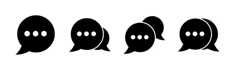 Chat icon set. speech bubble icon. comment icon vector. message. contact us
