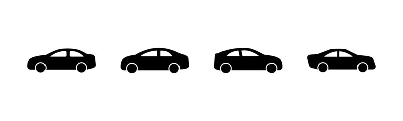 Car icon set. car vector icon. small sedan