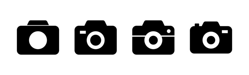 Camera icon set. photo camera icon. camera photography icon.