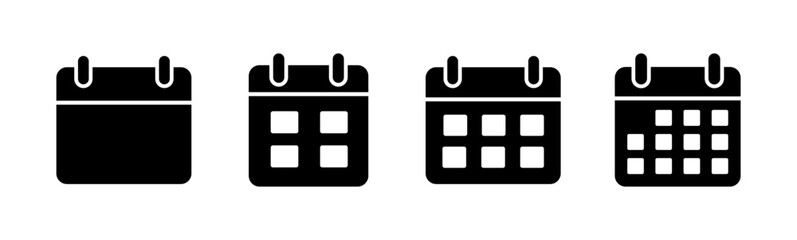Calendar icon set. Calender symbol. calendar vector icon